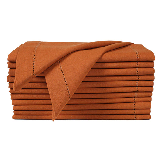 Cotton Cloth Napkins 18"x18" - Roasted Pecan - Set of 12