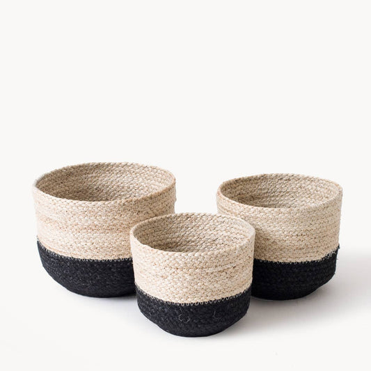 Handwoven Wicker Storage Basket • Naiya Bin-Set of 3