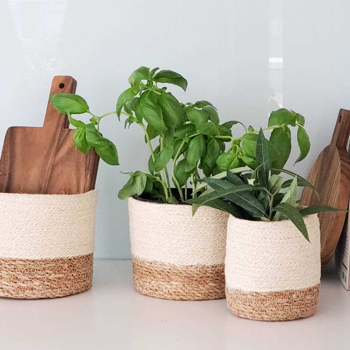 Handwoven Wicker Storage Basket • Savar Bin-Set of 3