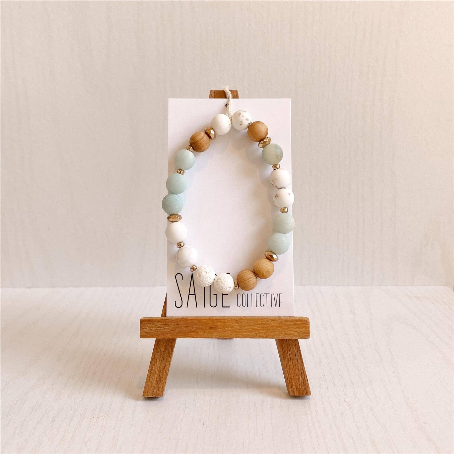 Harmony Mala Bracelet - amazonite, sandalwood, howlite