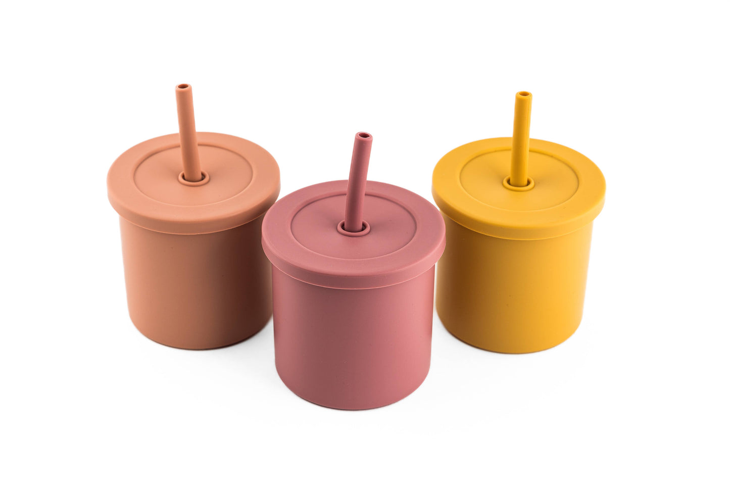 2 in 1 Straw Cup and Snack Container - Warm Tones