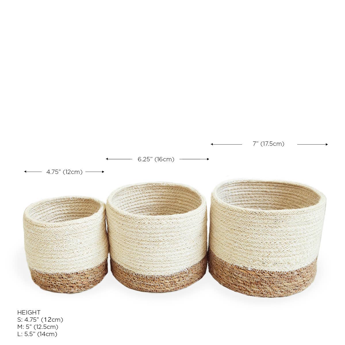 Handwoven Wicker Storage Basket • Savar Bin-Set of 3