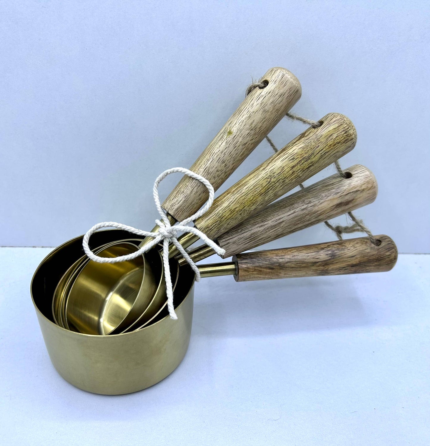 Set of Four Measuring Cups - Brass Coated -Gifts