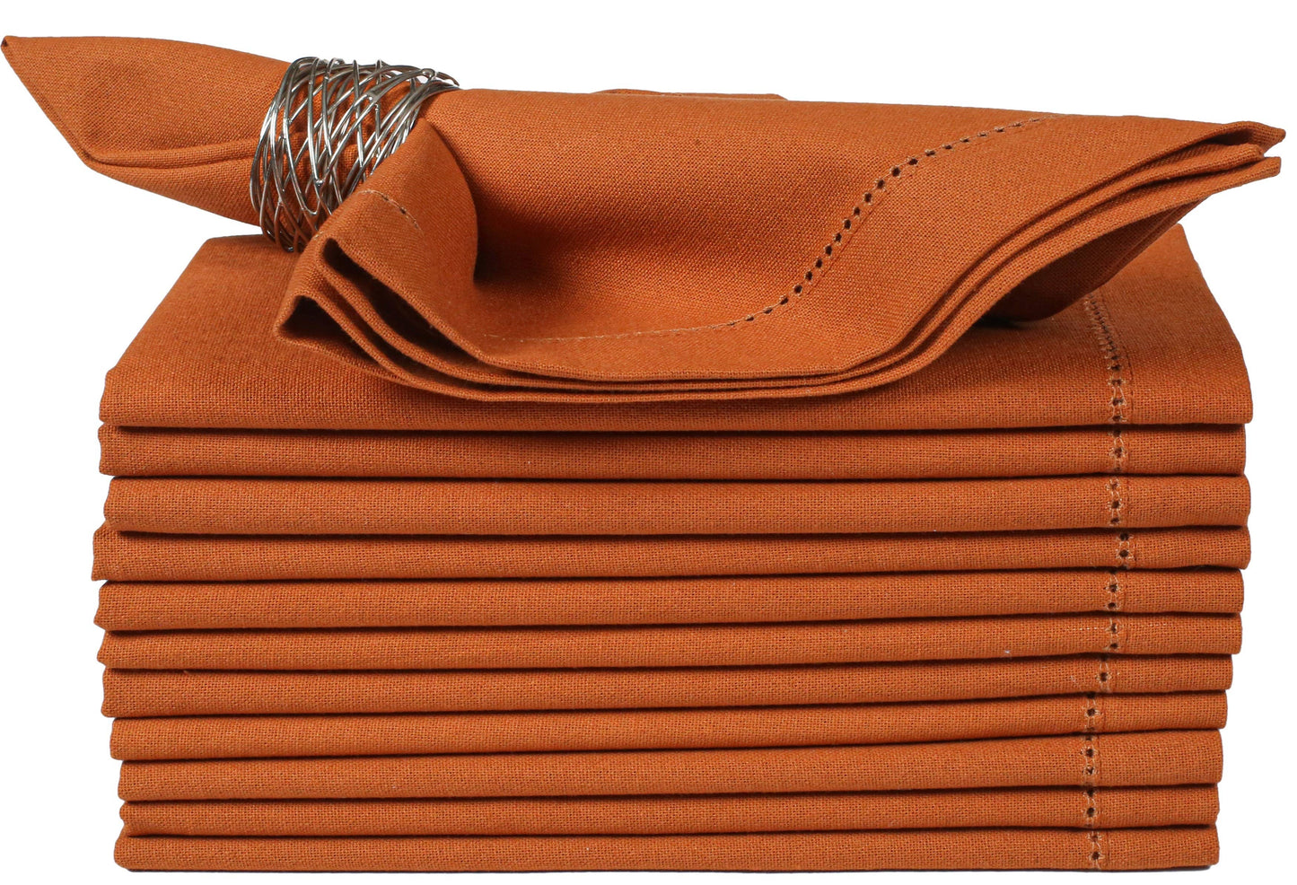 Cotton Cloth Napkins 18"x18" - Roasted Pecan - Set of 12