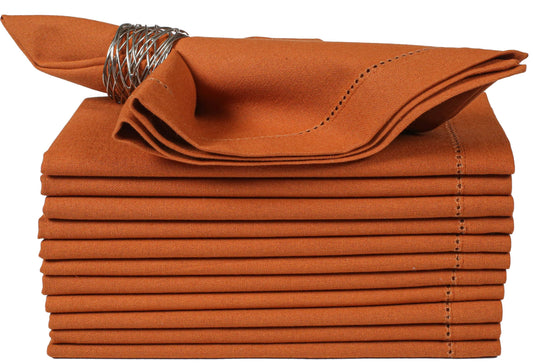 Cotton Cloth Napkins 18"x18" - Roasted Pecan - Set of 12