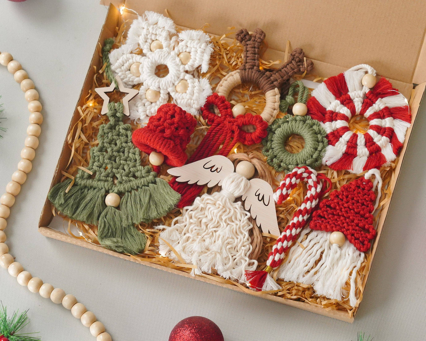 Boho Christmas Ornament Set X40