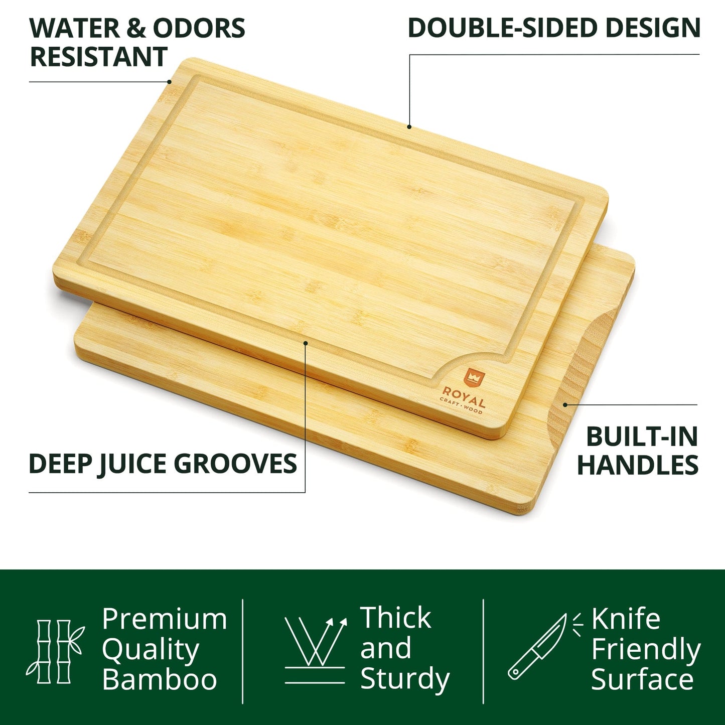 Cutting Board Set of 5, Bamboo