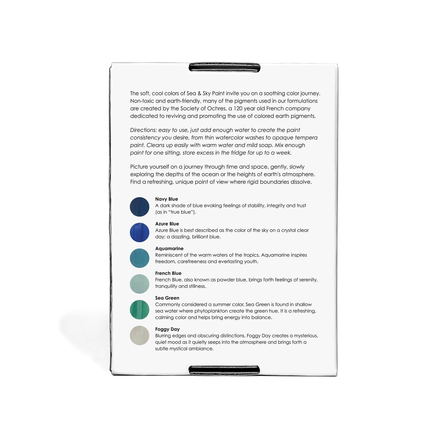 Sea & Sky Paint Set - Non-Toxic Earth Pigments - 6 Colors