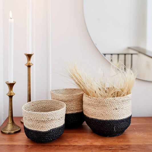 Handwoven Wicker Storage Basket • Naiya Bin-Set of 3