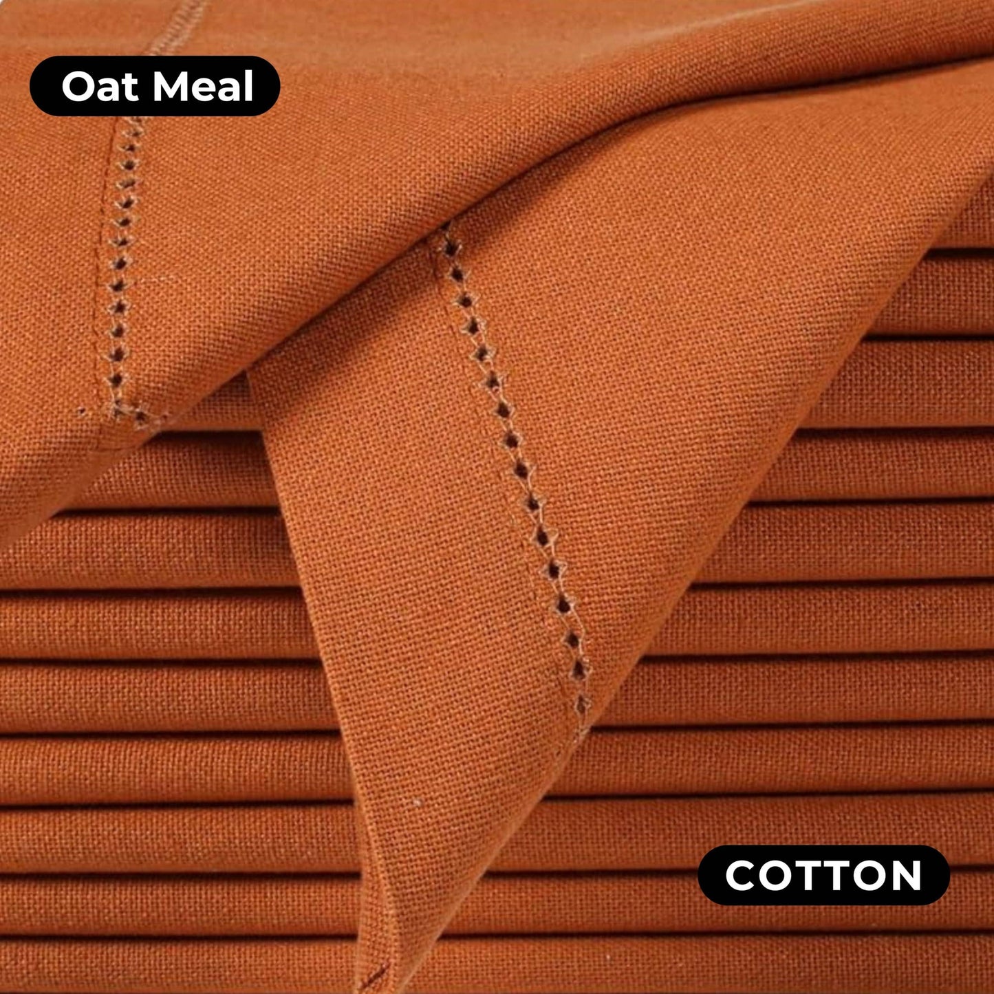 Cotton Cloth Napkins 18"x18" - Roasted Pecan - Set of 12