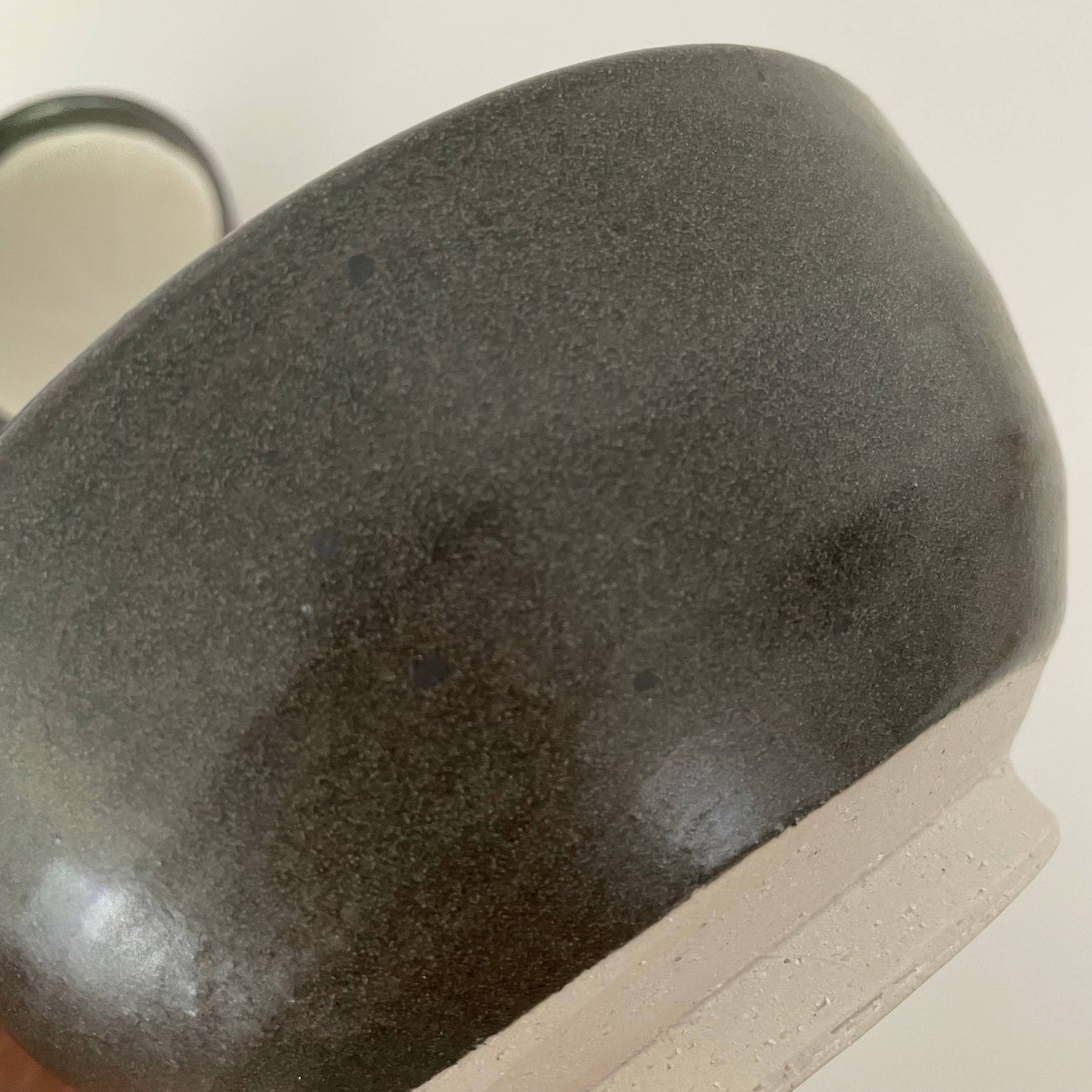 3 sizes of nestling mortars neutral charcoal ceramic pottery