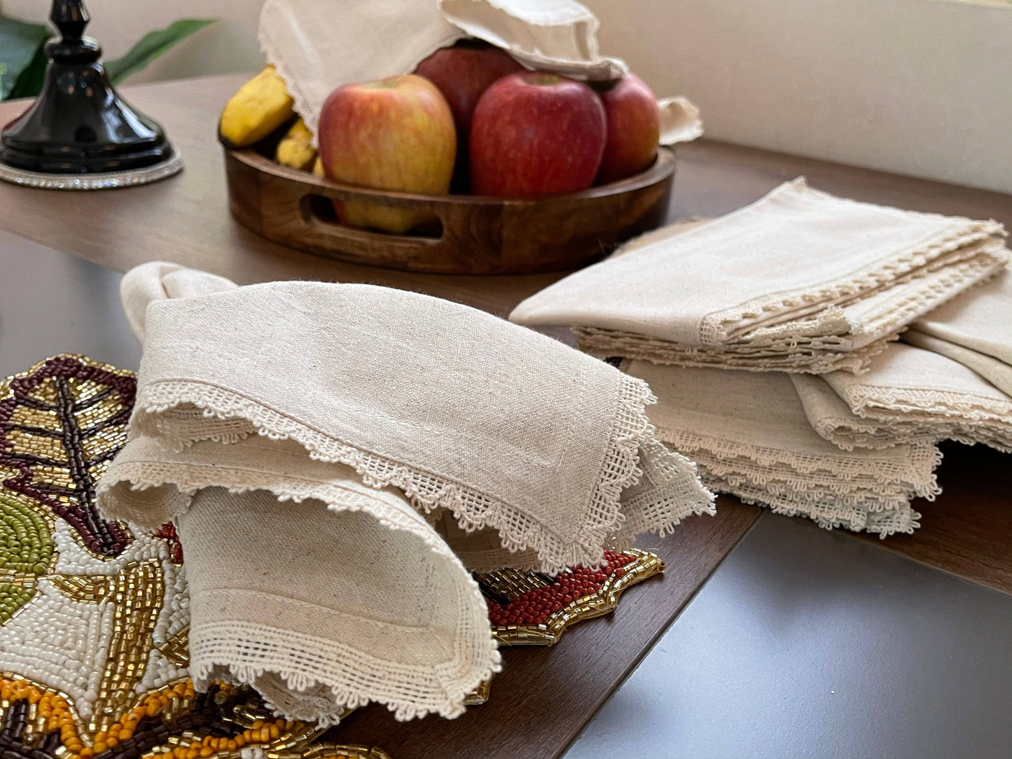 Flax Linen Cotton Cloth Dinner Napkin 18x18" Set of 12