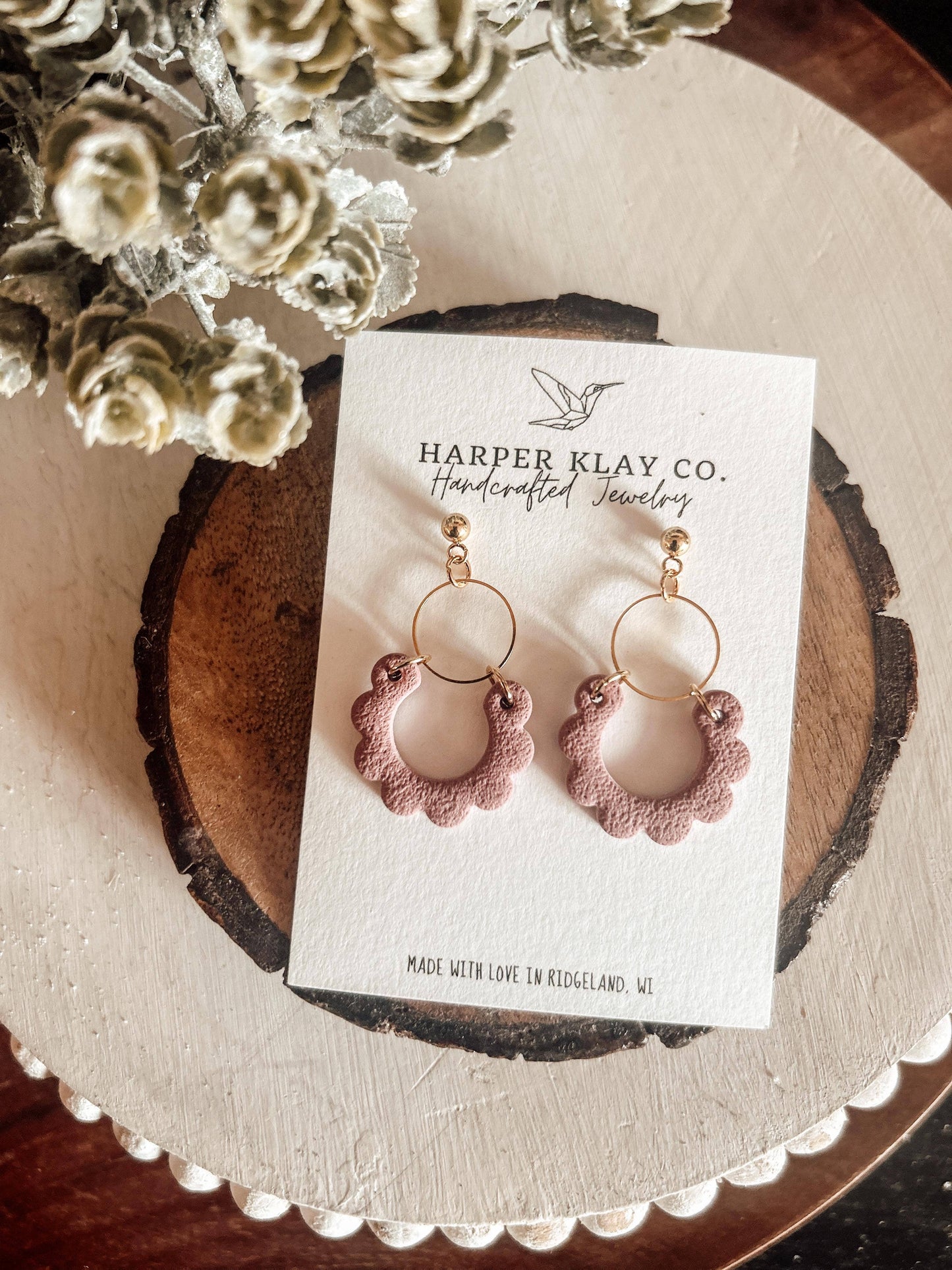 The Flower Power Set- Polymer Clay Dangle Earrings
