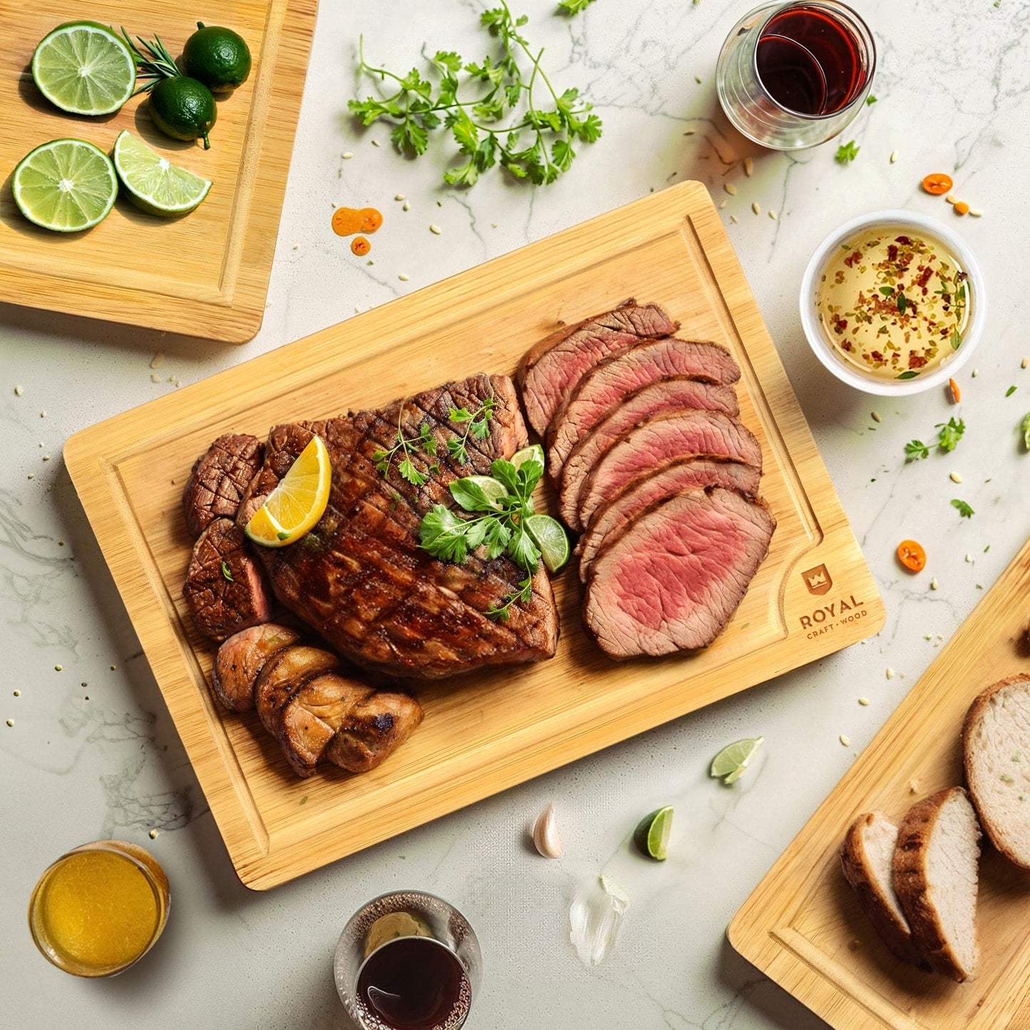 Cutting Board Set of 5, Bamboo