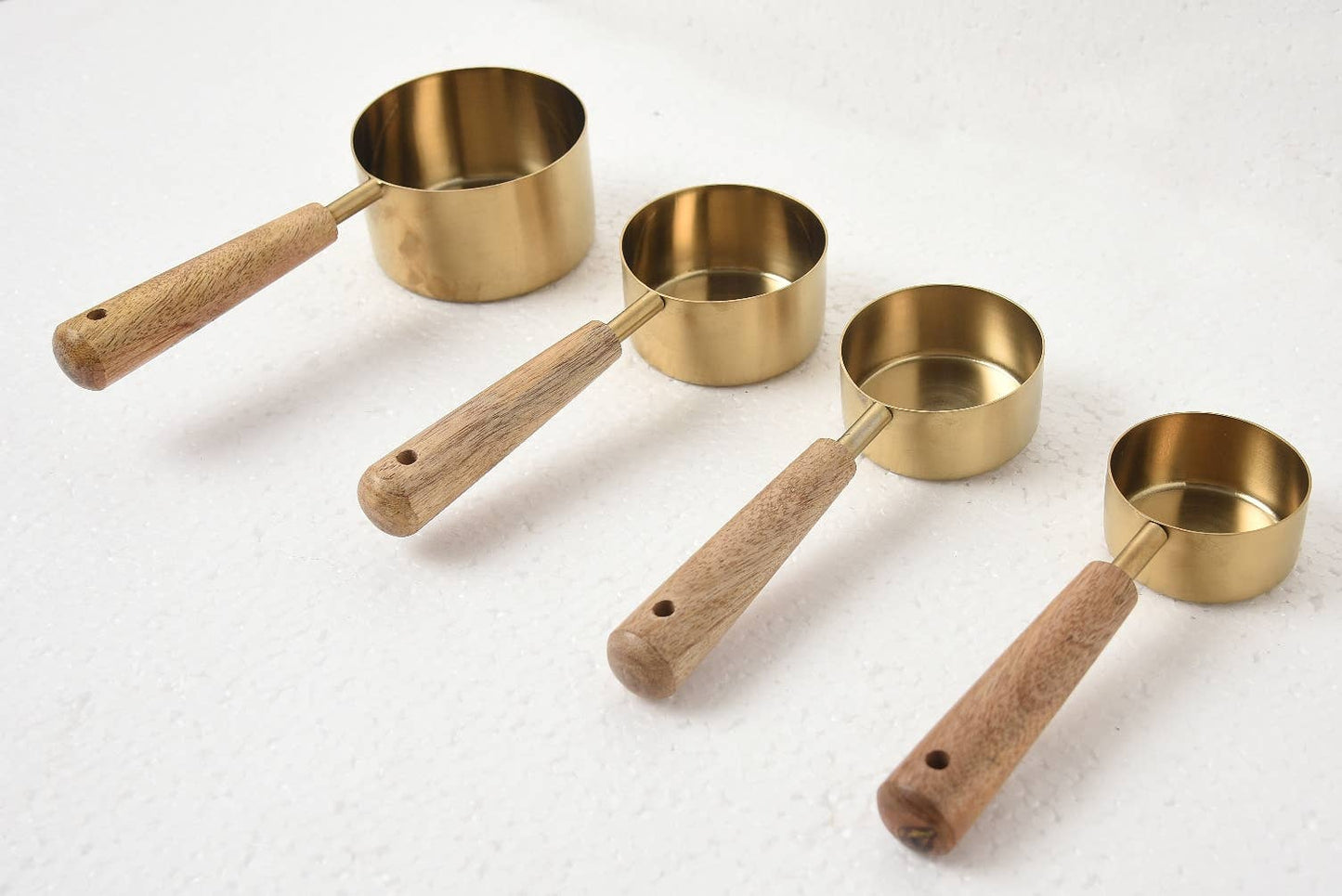 Set of Four Measuring Cups - Brass Coated -Gifts