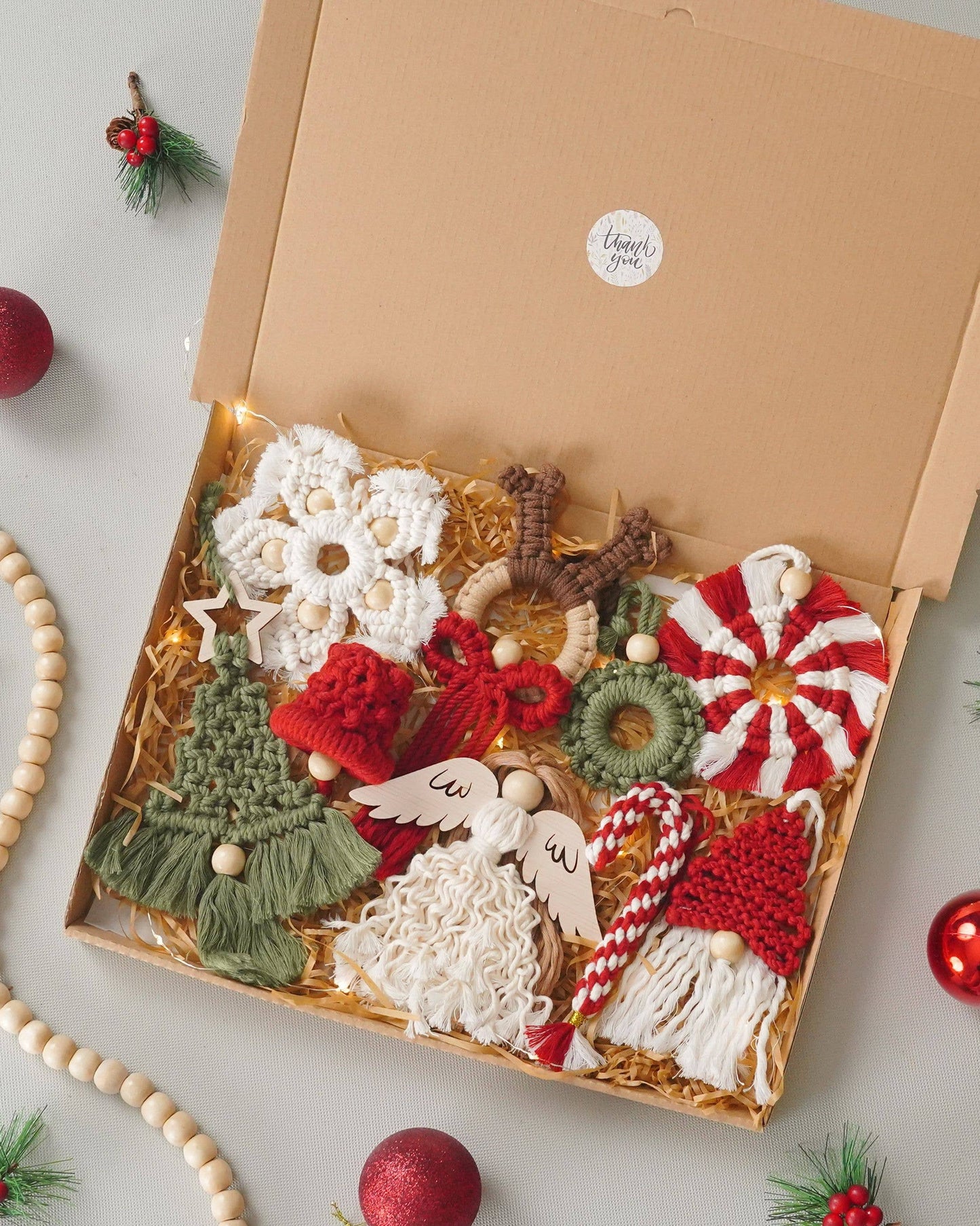 Boho Christmas Ornament Set X40