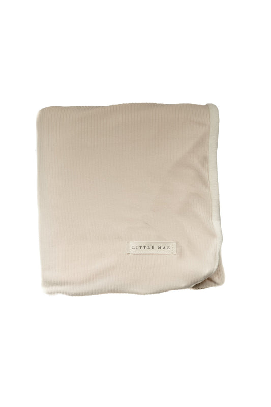 Oat Ribbed Toddler Blanket