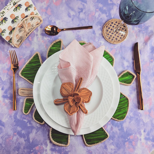 Monstera Leaf Handwoven Iraca Placemat