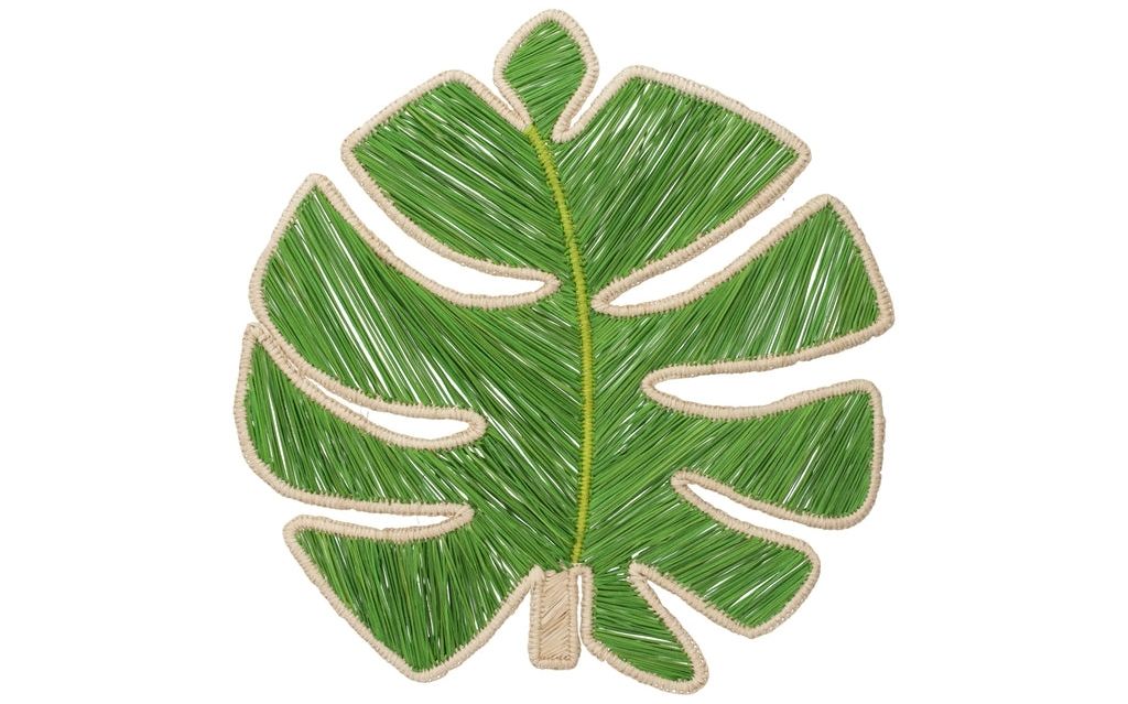 Monstera Leaf Handwoven Iraca Placemat