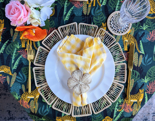 Sunflower Handwoven Iraca Placemat