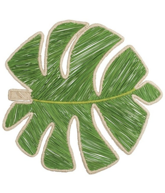 Monstera Leaf Handwoven Iraca Placemat