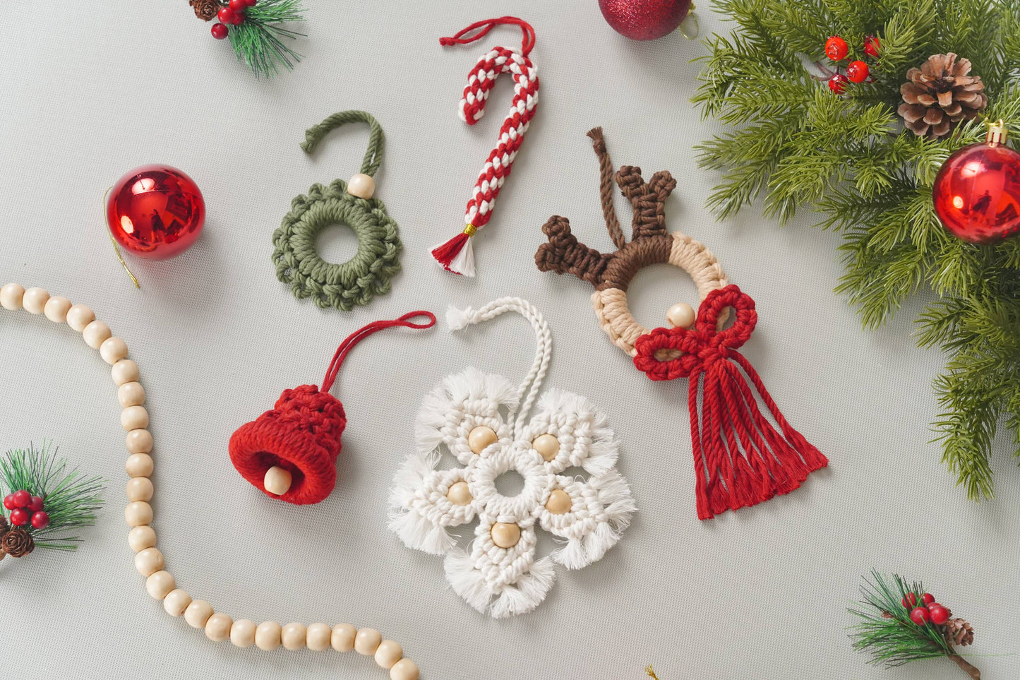 Boho Christmas Ornament Set X40