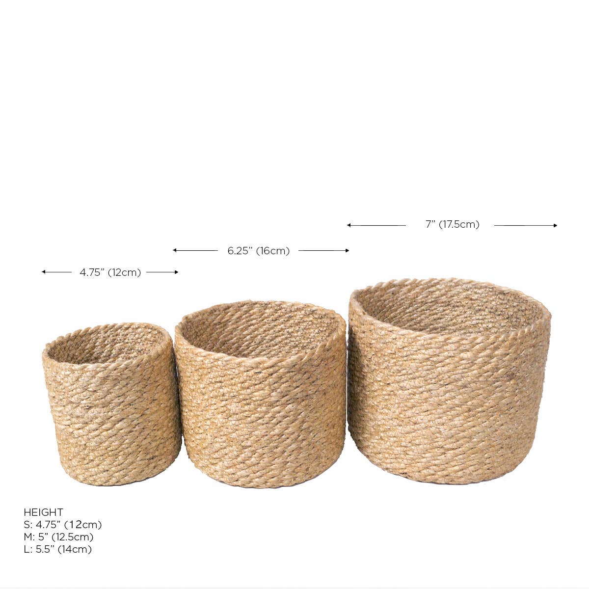 Handwoven Wicker Storage Basket • Kata Bin -Set of 3