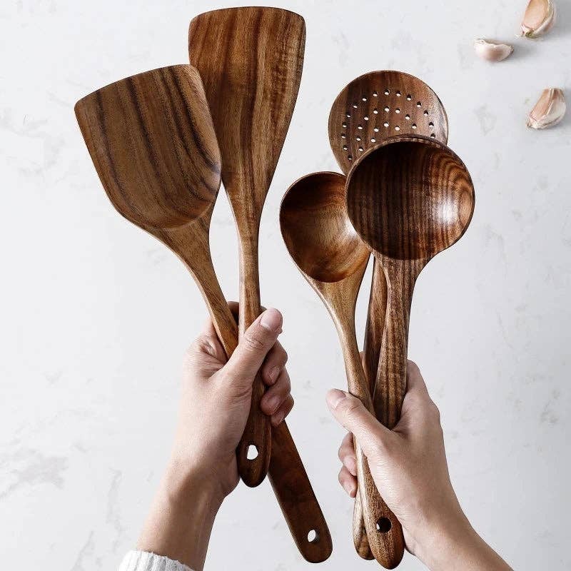 7-Piece Wooden Cooking Set