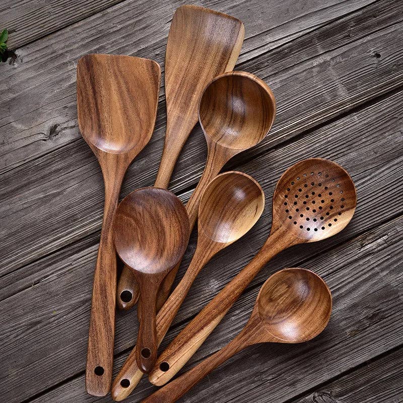 7-Piece Wooden Cooking Set