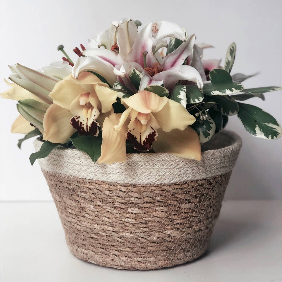 Handwoven Wicker Storage Basket • Savar Plant Bowl-Set of 3