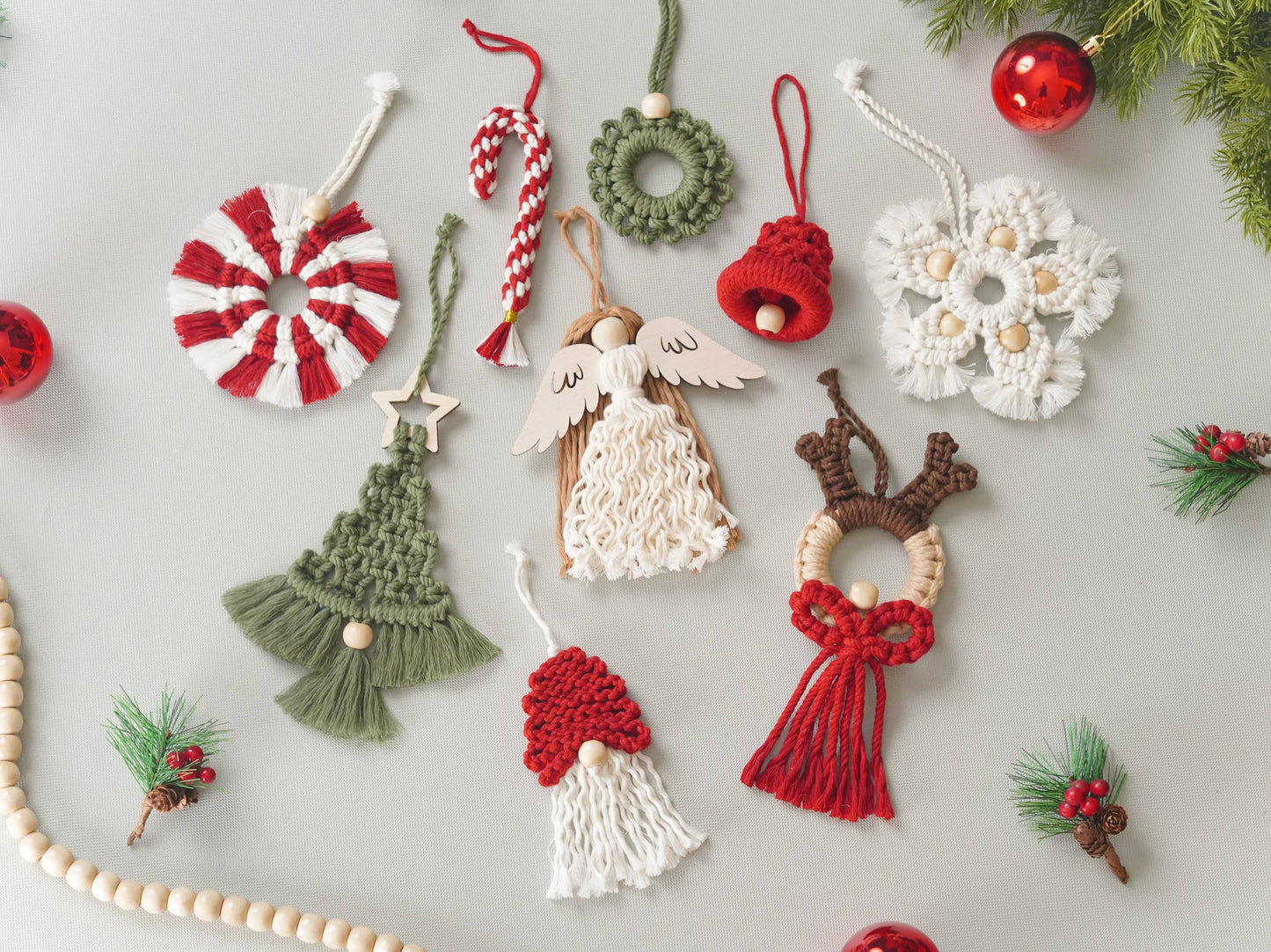 Boho Christmas Ornament Set X40
