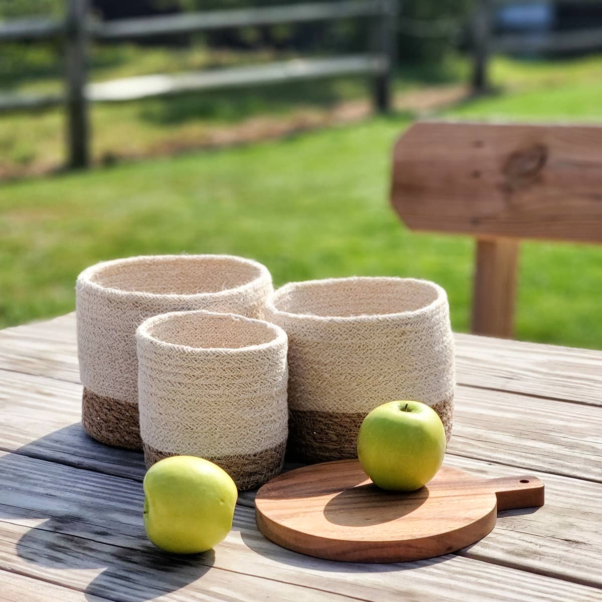 Handwoven Wicker Storage Basket • Savar Bin-Set of 3