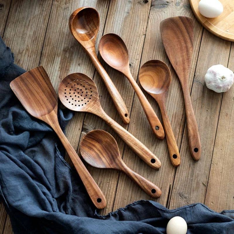 7-Piece Wooden Cooking Set