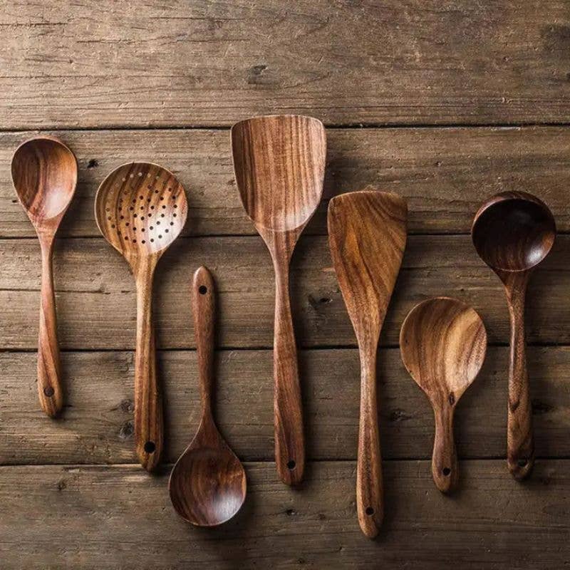 7-Piece Wooden Cooking Set