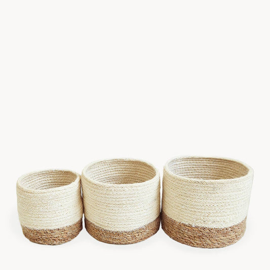 Handwoven Wicker Storage Basket • Savar Bin-Set of 3