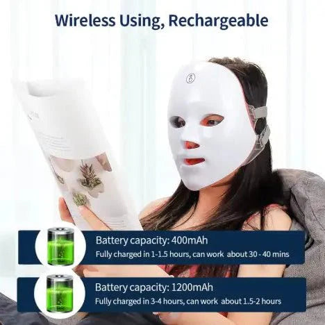 GlowWave Halo: Wireless 7-Color LED Photon Face Mask