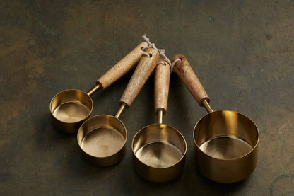Set of Four Measuring Cups - Brass Coated -Gifts