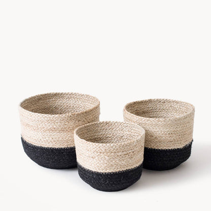 Handwoven Wicker Storage Basket • Naiya Bin-Set of 3