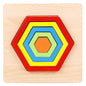 Wooden Geometric Shape Puzzle – Educational Cognitive Toy for Kids