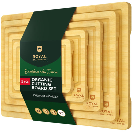 Cutting Board Set of 5, Bamboo