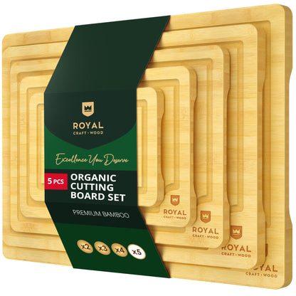 Cutting Board Set of 5, Bamboo