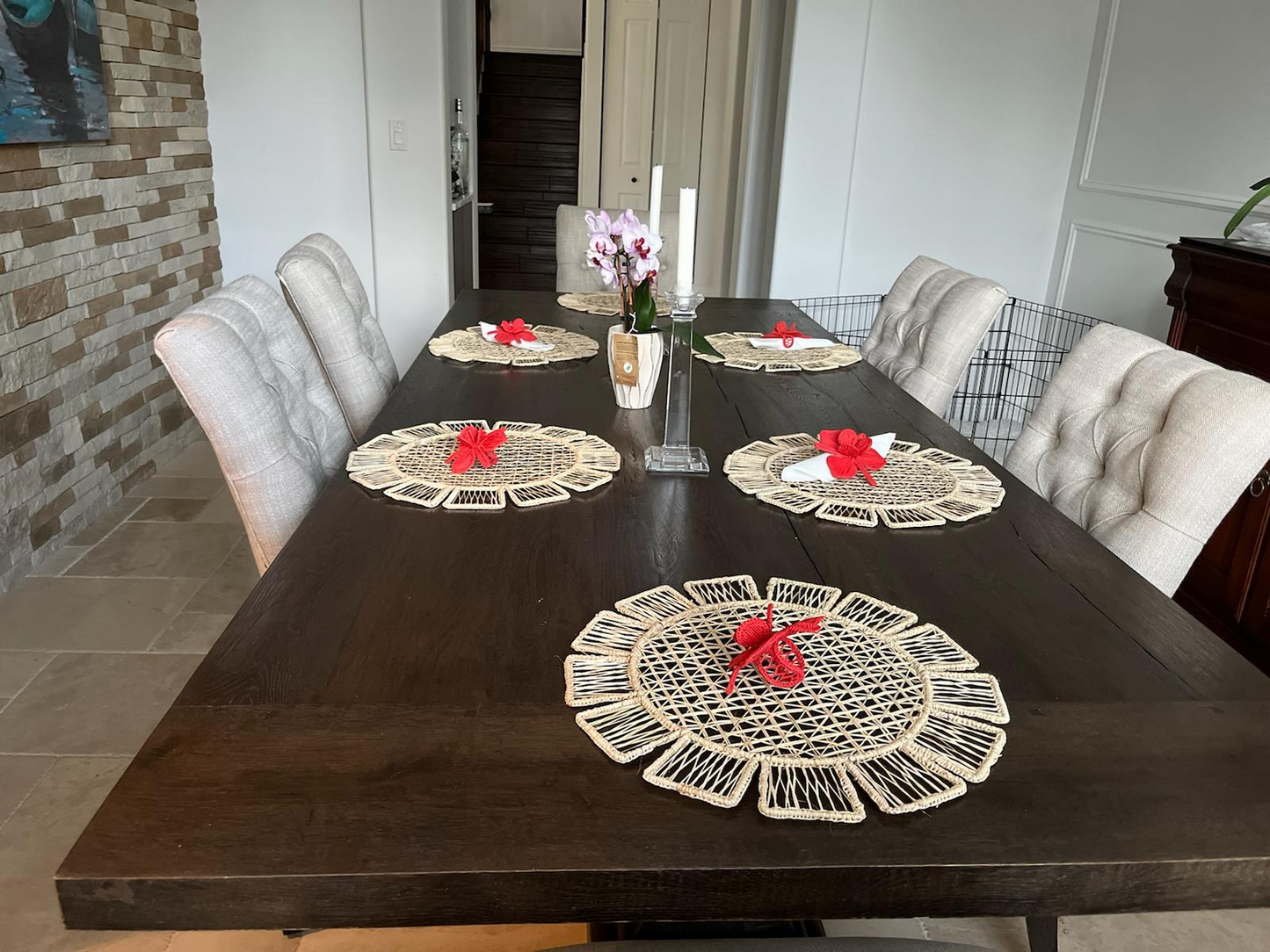 Sunflower Handwoven Iraca Placemat