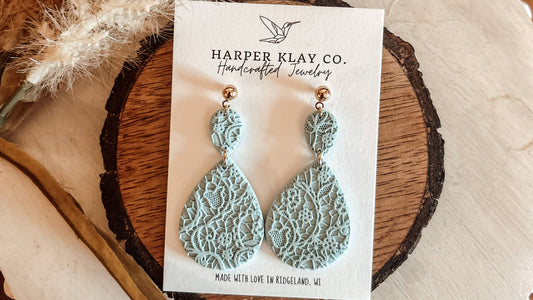 The Baby Blues Set-Polymer Clay Dangle Earrings