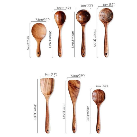 7-Piece Wooden Cooking Set