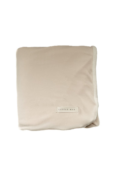 Oat Ribbed Toddler Blanket