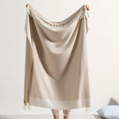 Border Herringbone Throw