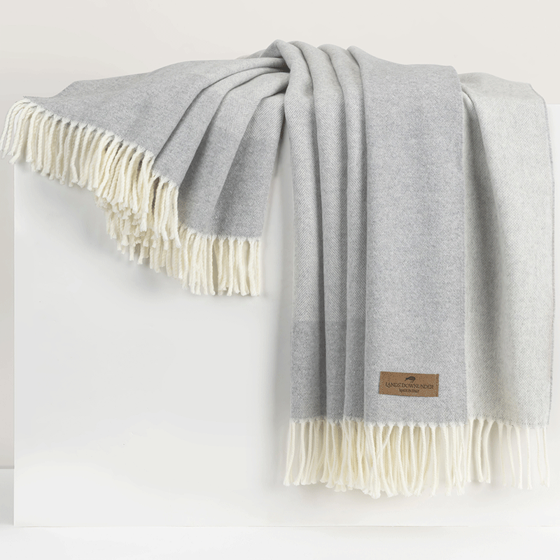 Border Herringbone Throw