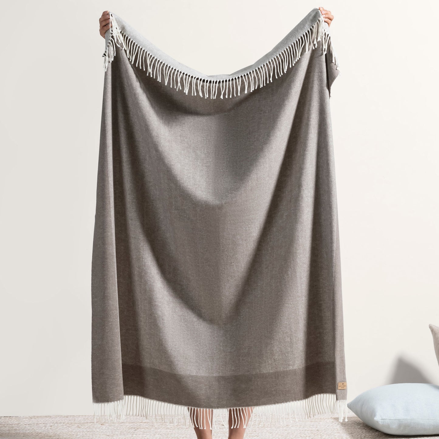 Border Herringbone Throw