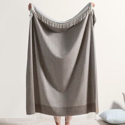 Border Herringbone Throw