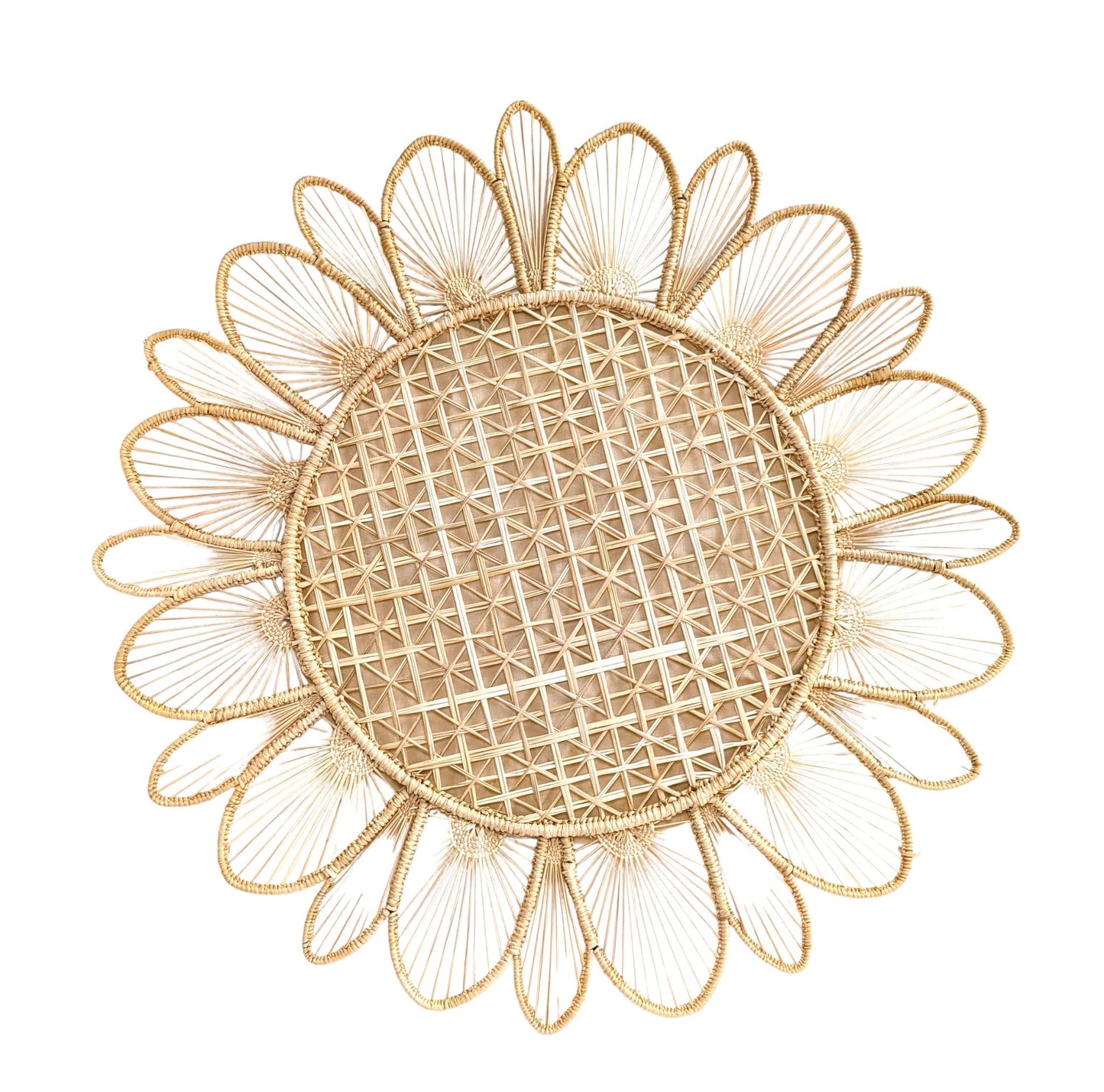 Daisy Handwoven Iraca Placemat